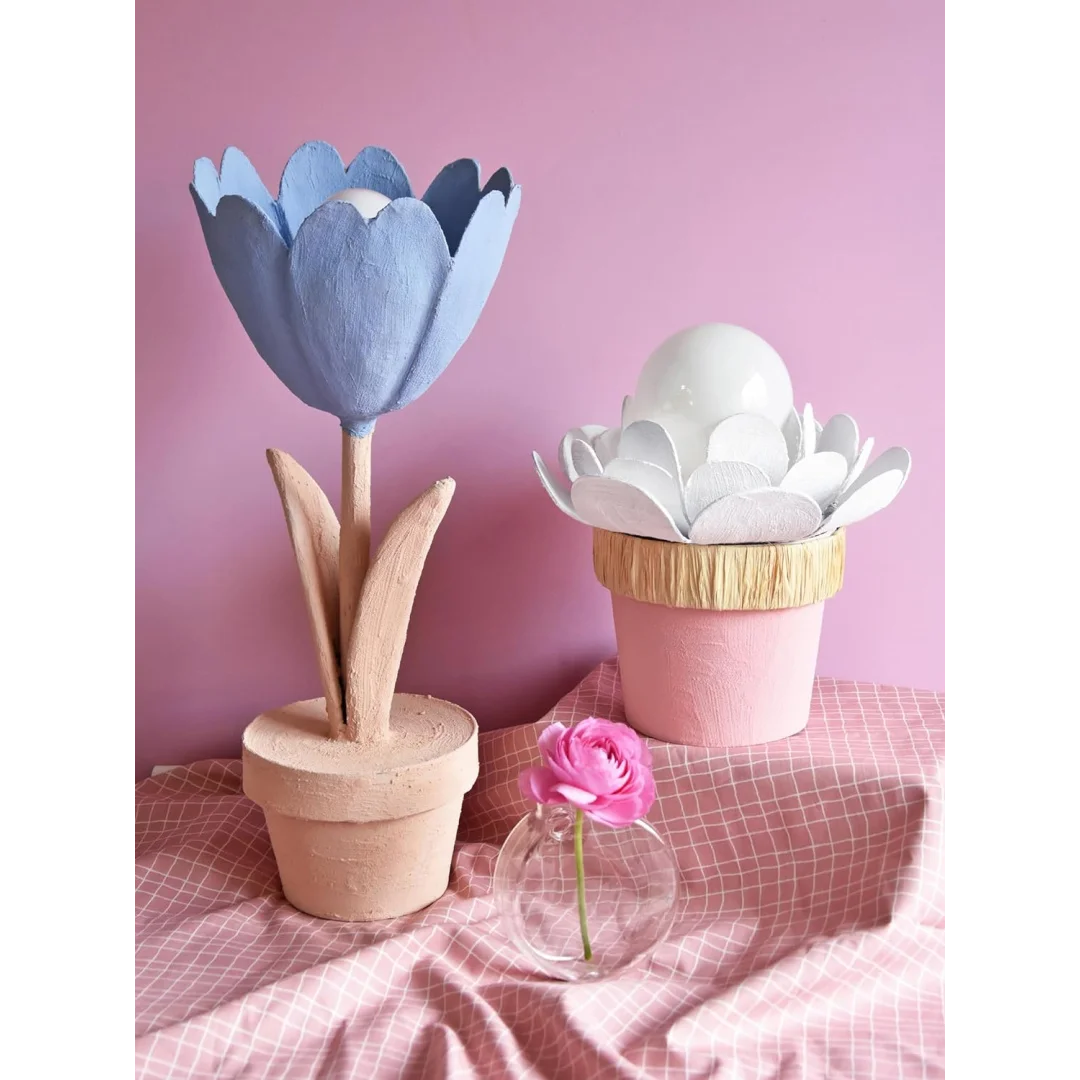 Lampa z papier-mache Tulipan — zdjęcie 4