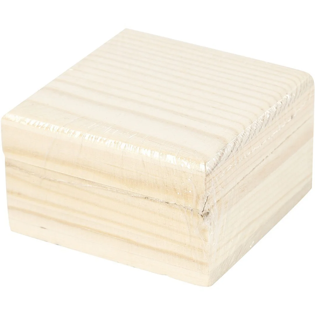 Pudełko z drewna na Biżuterię 6x6x3,5 cm — zdjęcie 3