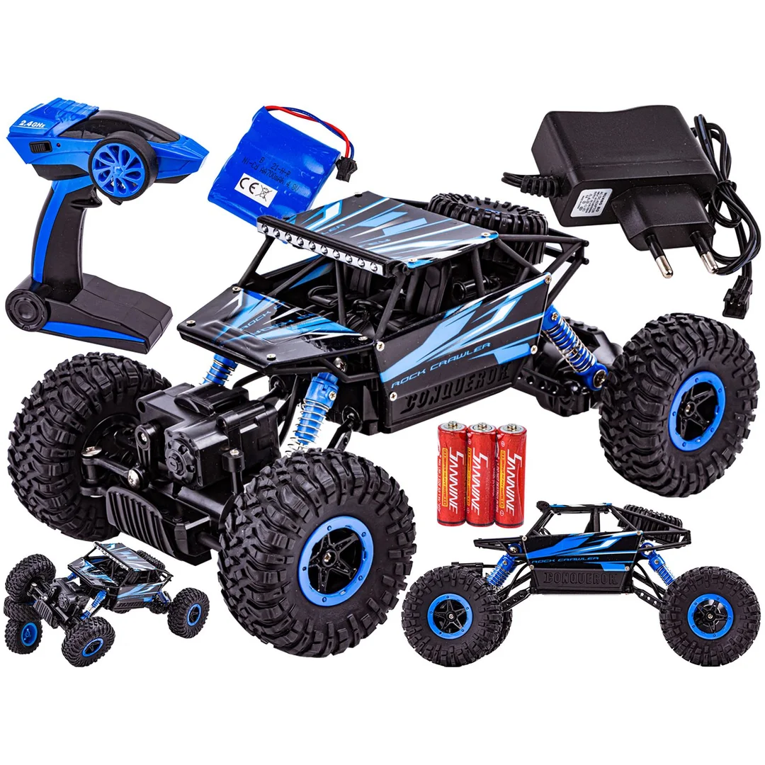 Samochód RC ROCK CRAWLER 2.4GHz 1:18 Niebieski