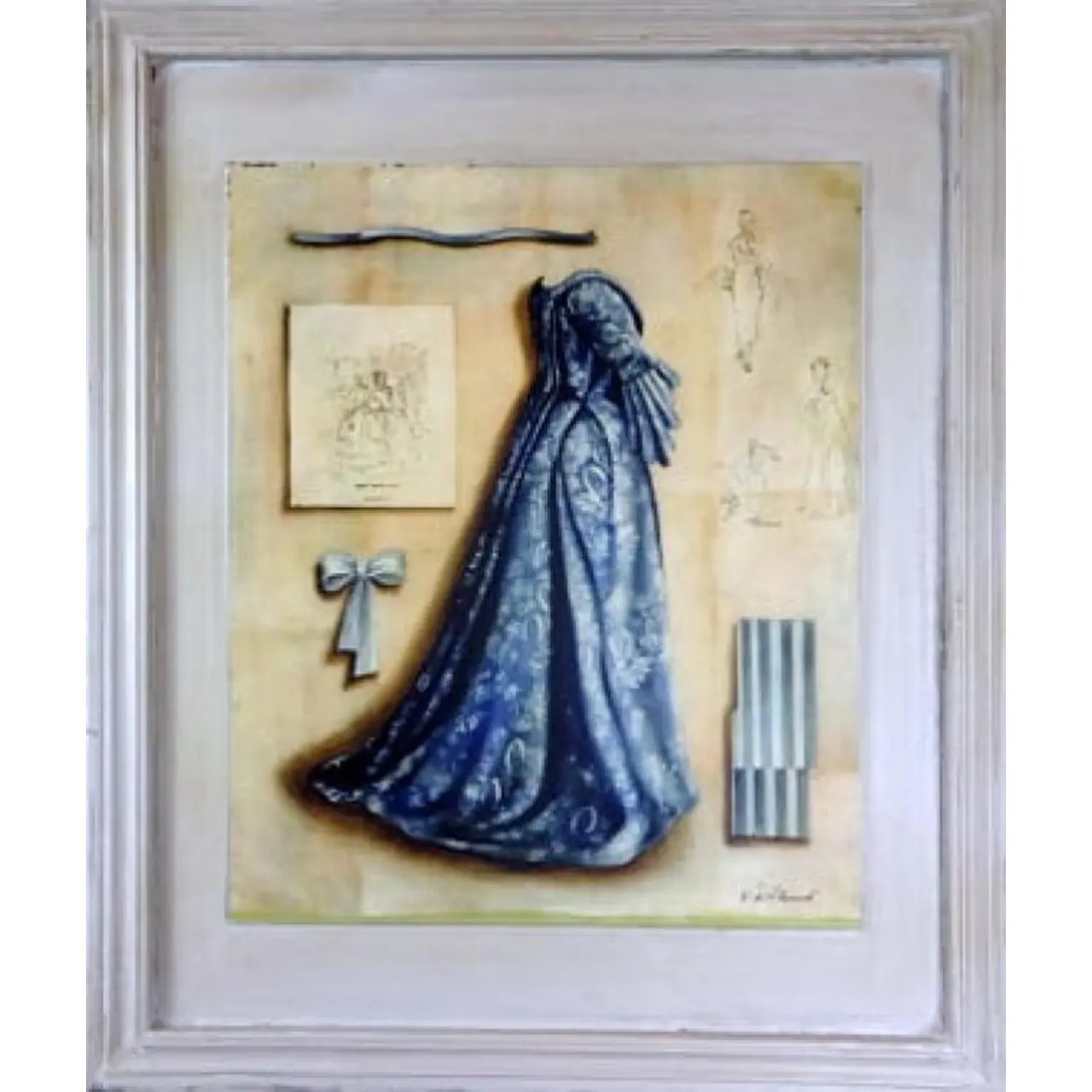 Obraz suknia niebieska 41x48 cm
