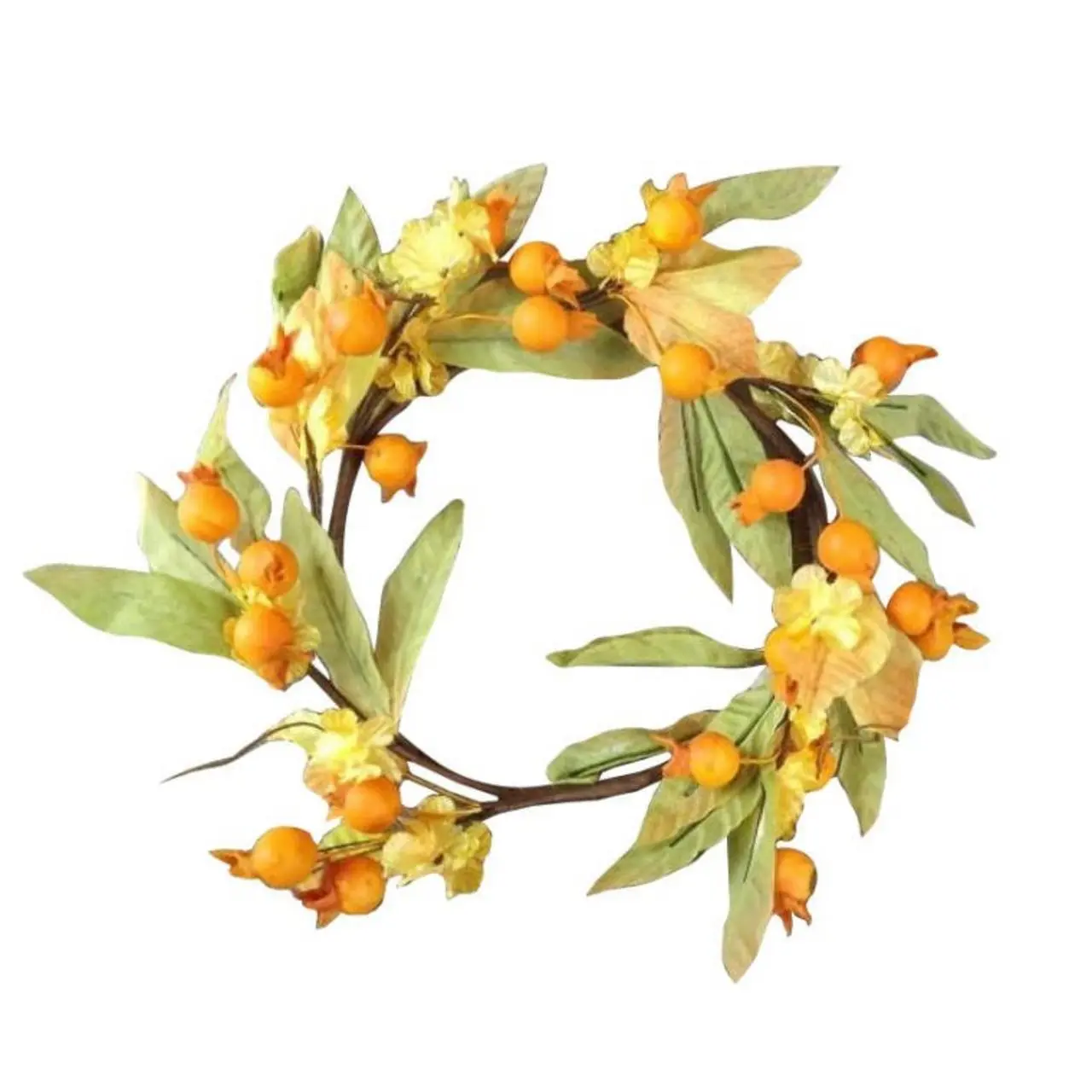 Wianek z jesiennych liści do powieszenia 28 cm