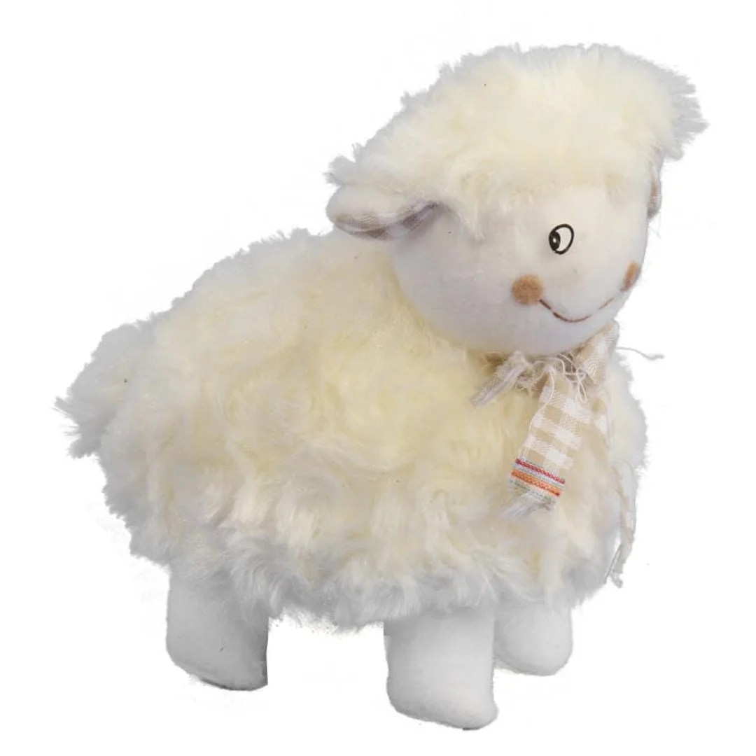 Baranek Wielkanocny z Wełny 14cm - Dekoracja Stołu i Koszyczka Wielkanocnego