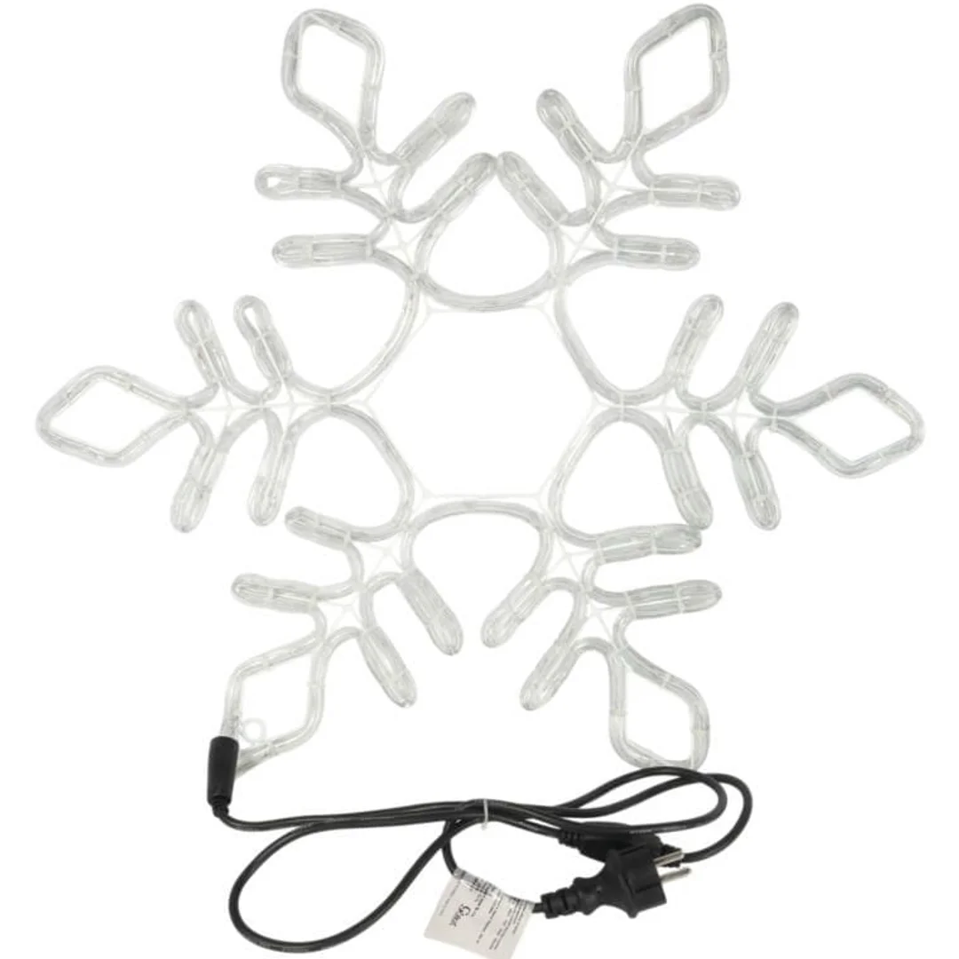 BOŻONARODZENIOWA DEKORACJA Z WĘŻA ŚWIETLNEGO LED- ŚNIEŻYNKA 56 CM