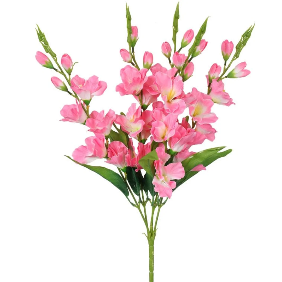 Bukiet 5 jasno różowych gladioli