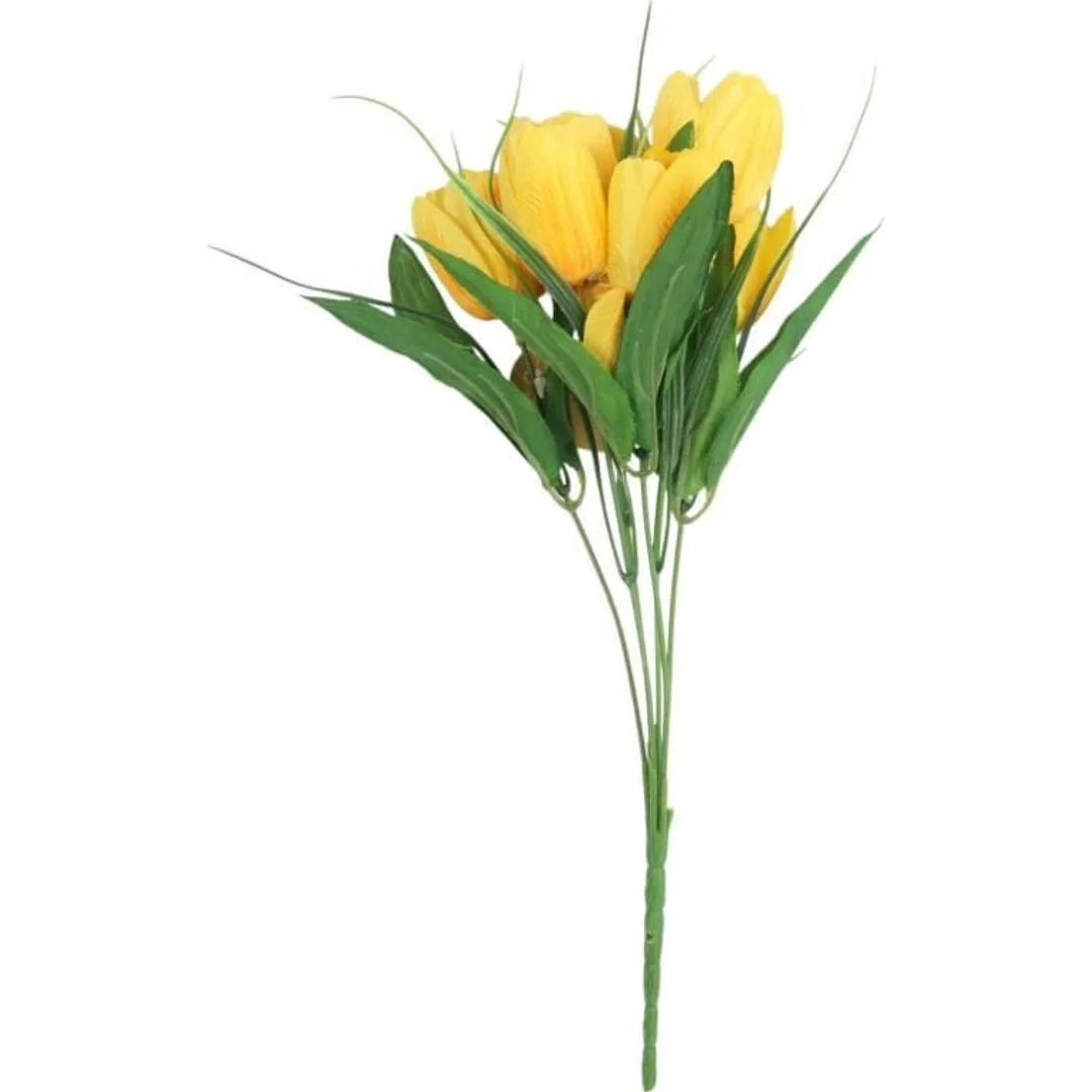 Bukiet 6 TULIPANÓW z trawką 34 cm