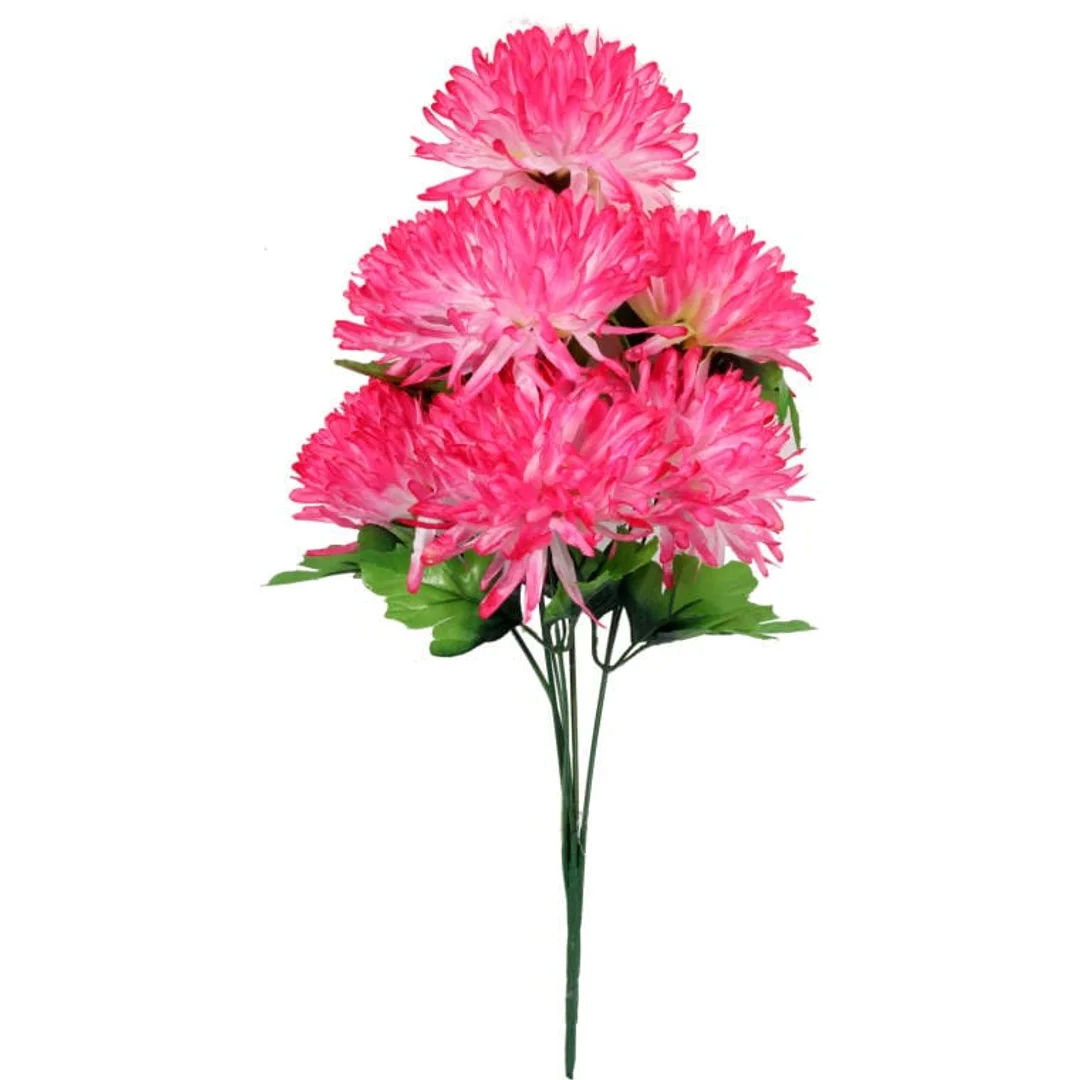 BUKIET 7 CHRYZANTEM RÓŻOWYCH FI 16 CM