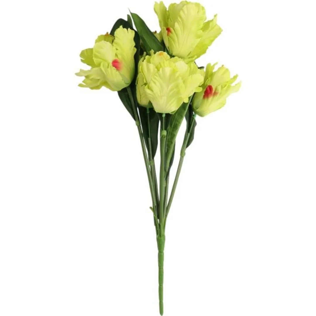 Bukiet 7 TULIPANÓW PAPUZICH 54 cm ZIELONY