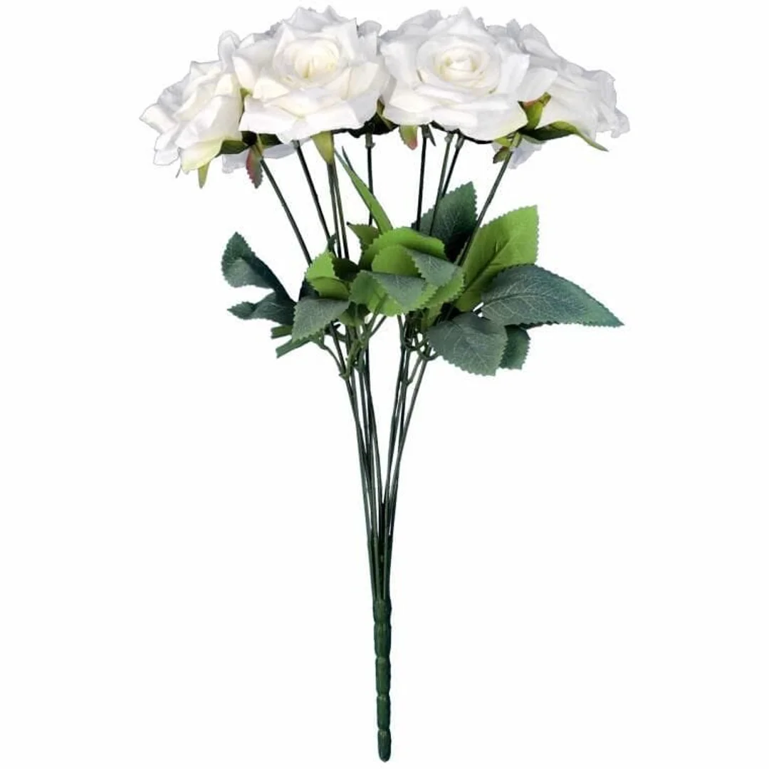 BUKIET 9 RÓŻ 48 CM KOLOR BIALY