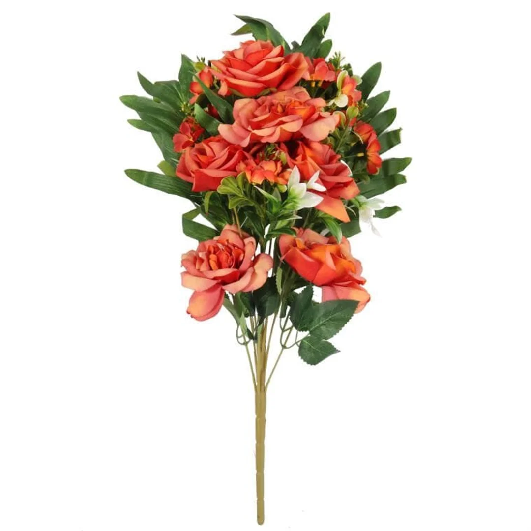 Bukiet płaski z różami 60cm Pomarańczowy