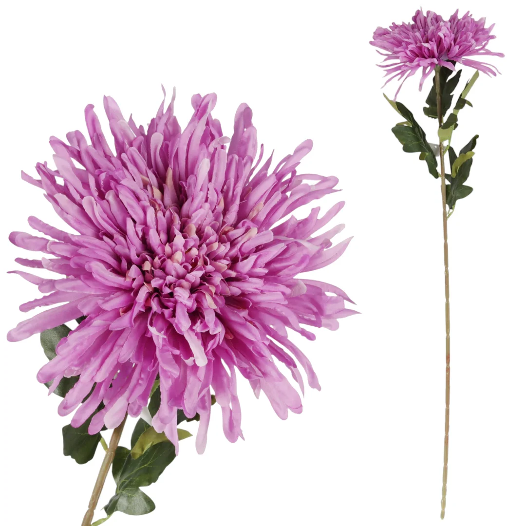 CHRYZANTEMA KWIAT SZTUCZNY do wazonu fioletowa 74 cm