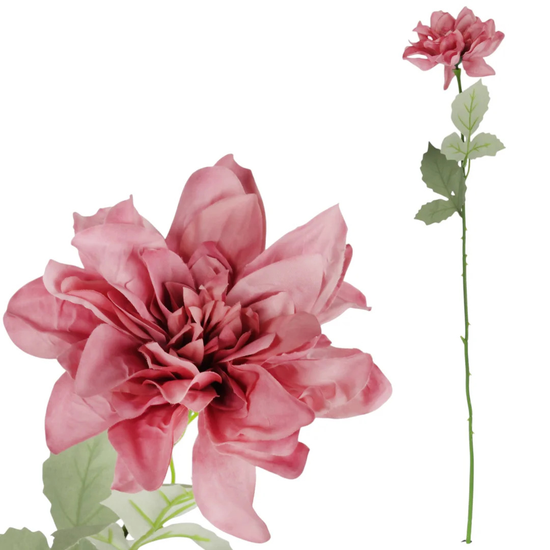 Dalia kwiat pojedynczy różowy 70 cm