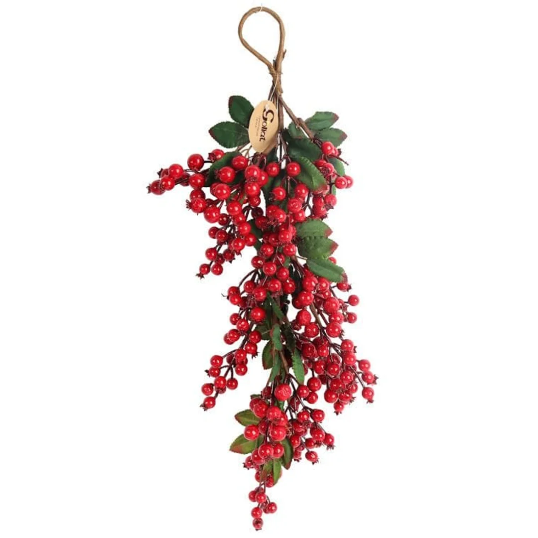 DEKORACJA Z JARZĘBINY DO ZAWIESZENIA 60 CM II