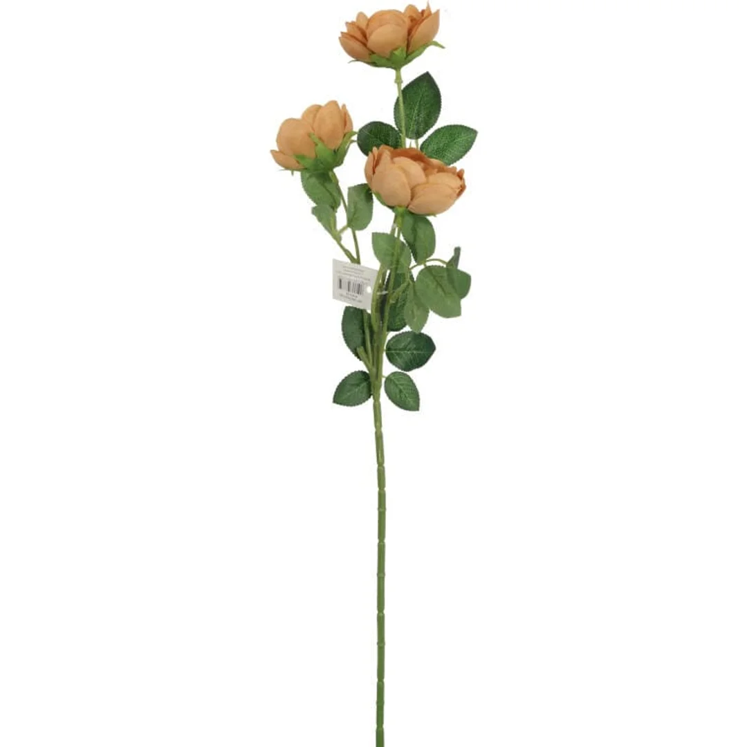 Gałązka 3 mini piwonii 65 cm kolor jasno brązowy