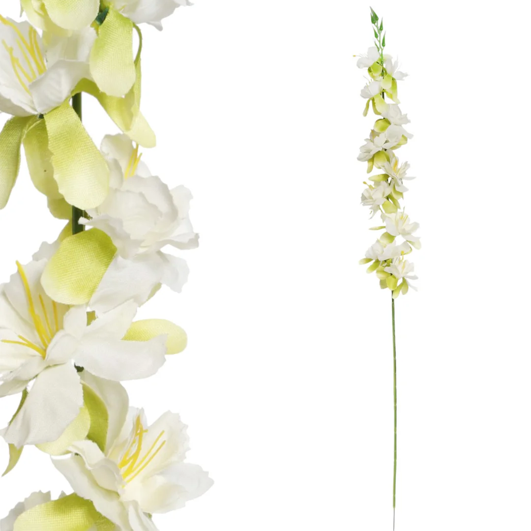 Gałązka kwiatów owocowych - wiśnia 76 cm biała