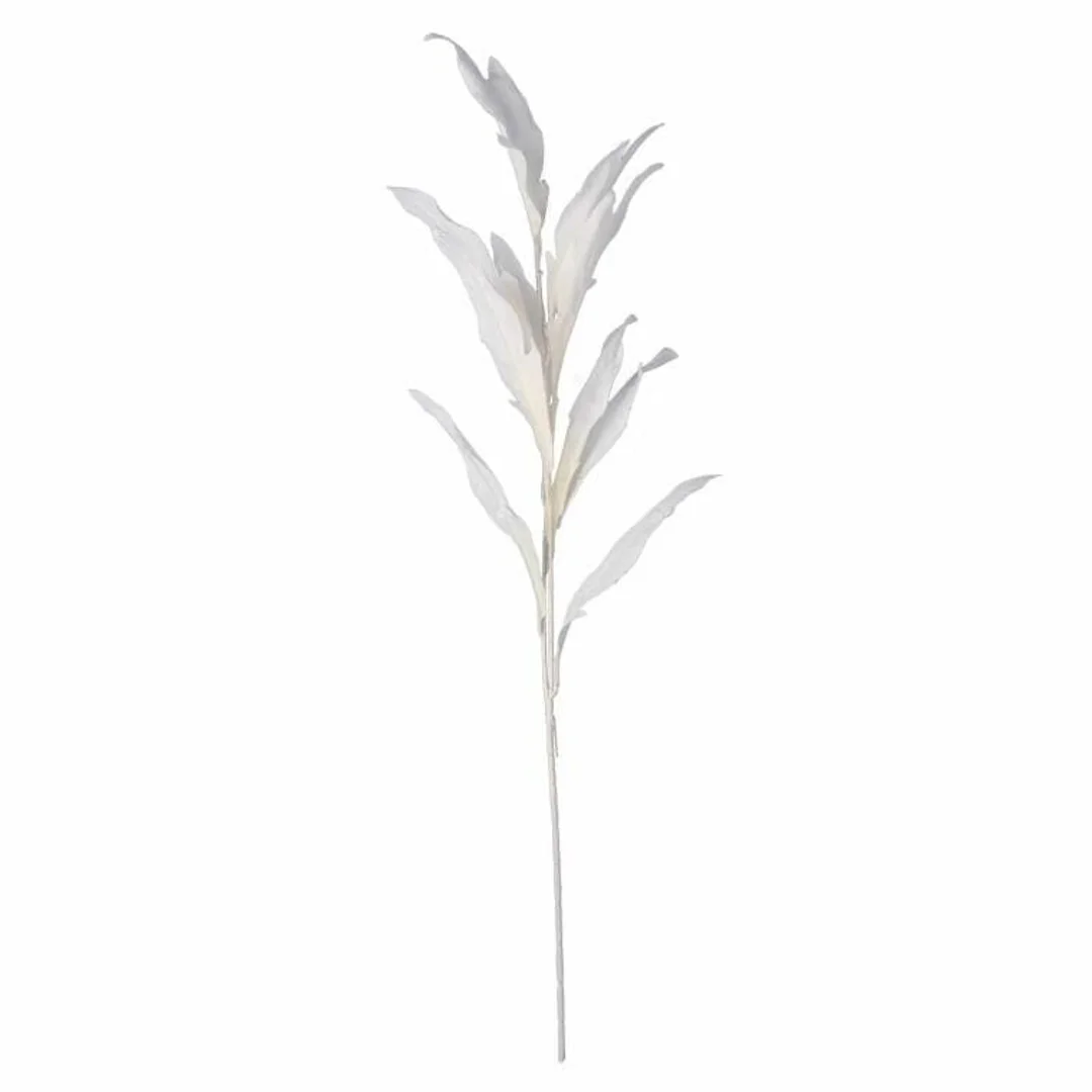 GAŁĄZKA LIŚCI OZDOBNYCH 112 CM KOLOR BIAŁY