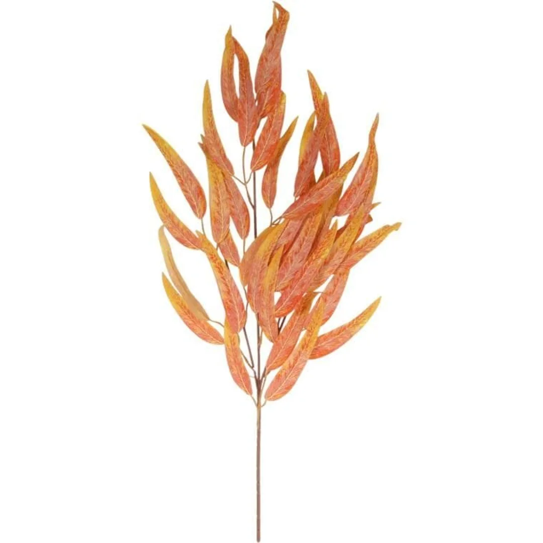 GAŁĄZKA LIŚCI PAPIRUSA 70 cm KOLOR POMARAŃCZOWY