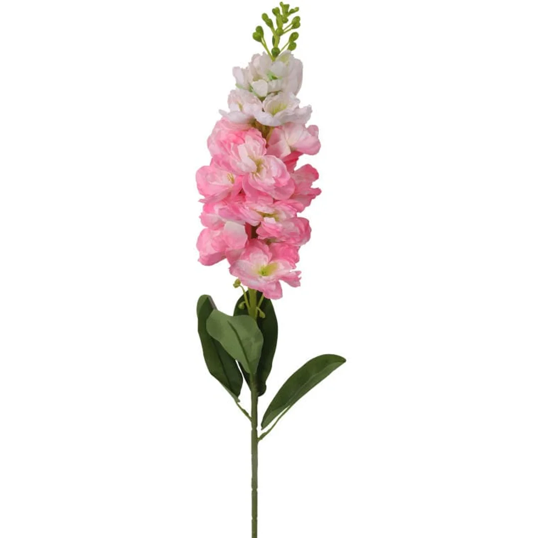 Gałązka Sztucznej Lewkonii w Kolorze Jasno Różowym, 90 cm