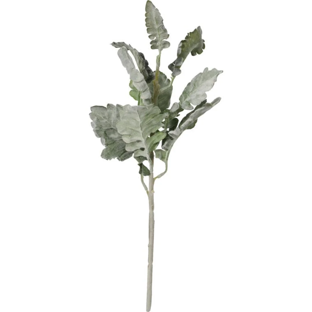 Gałązka Sztucznych Omszałych Liści 45 cm zielona