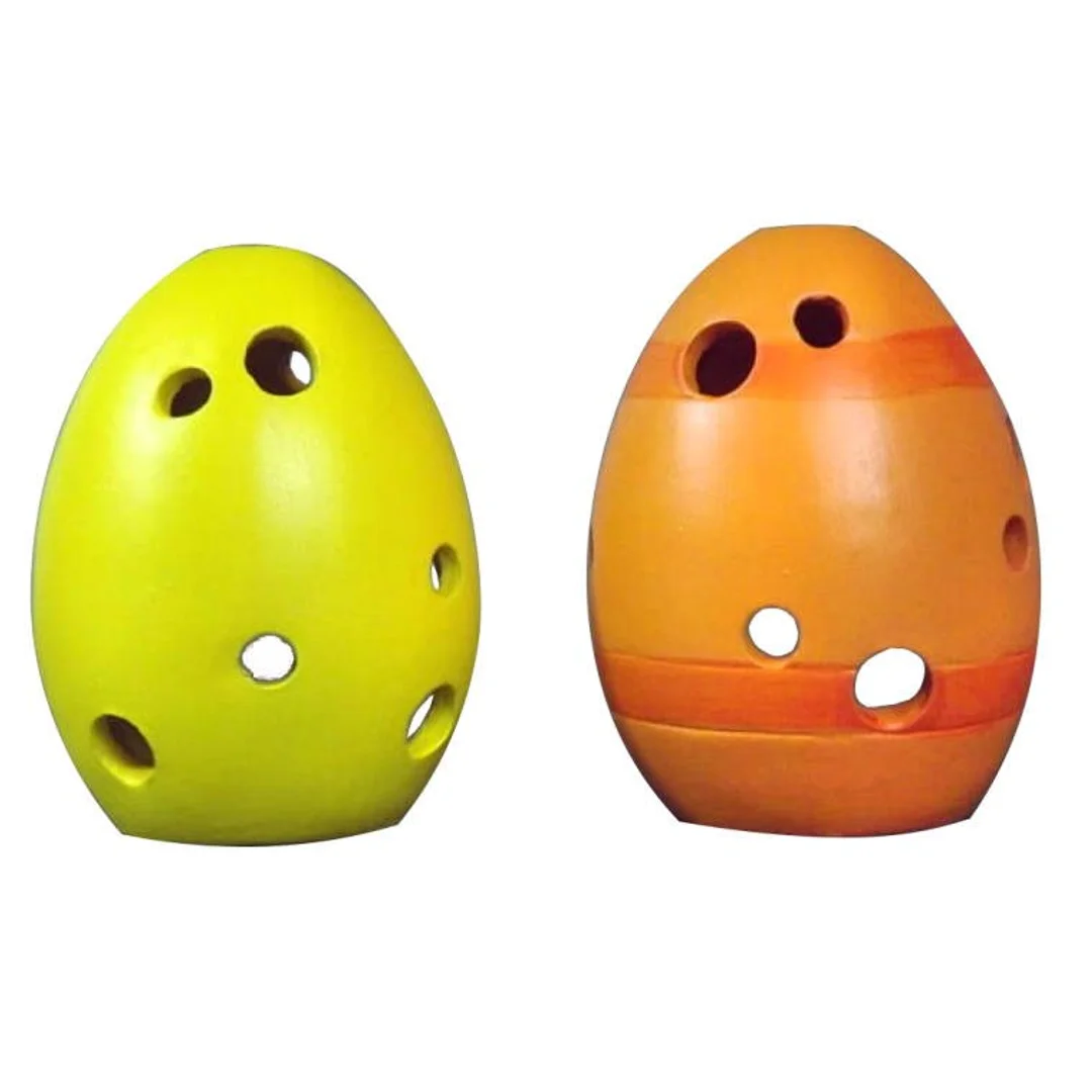 Jajko ceramiczne z zajączkiem lampion w kolorze pomarańczowym 10x7 cm