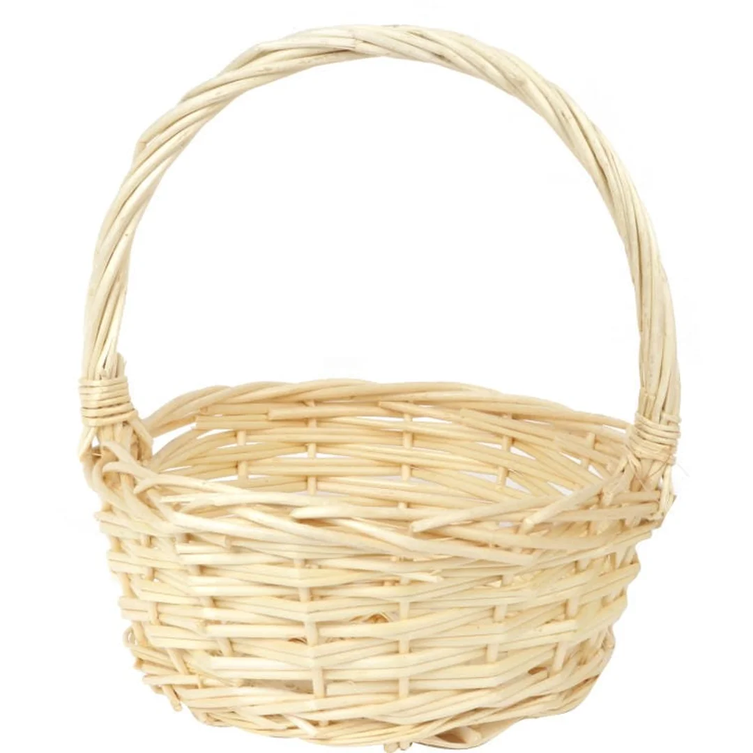 Koszyk wielkanocny naturalny do święconki fi21 cm WYS 24CM