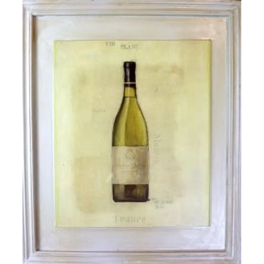 Obraz Vintage Białe Wino 40x50 cm w Stylu Retro