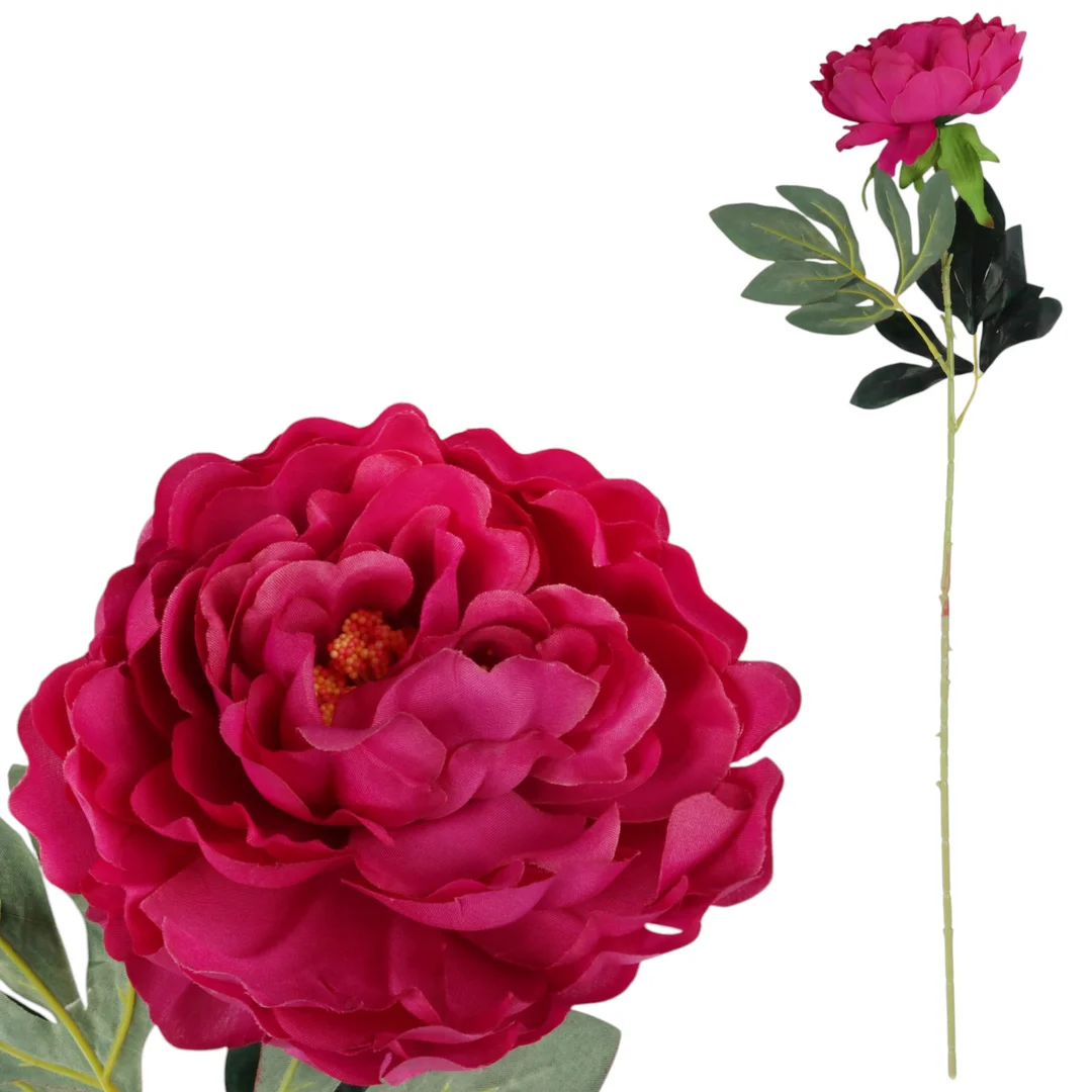 PIWONIA KWIAT SZTUCZNY do wazonu bordowa PEONIA 72