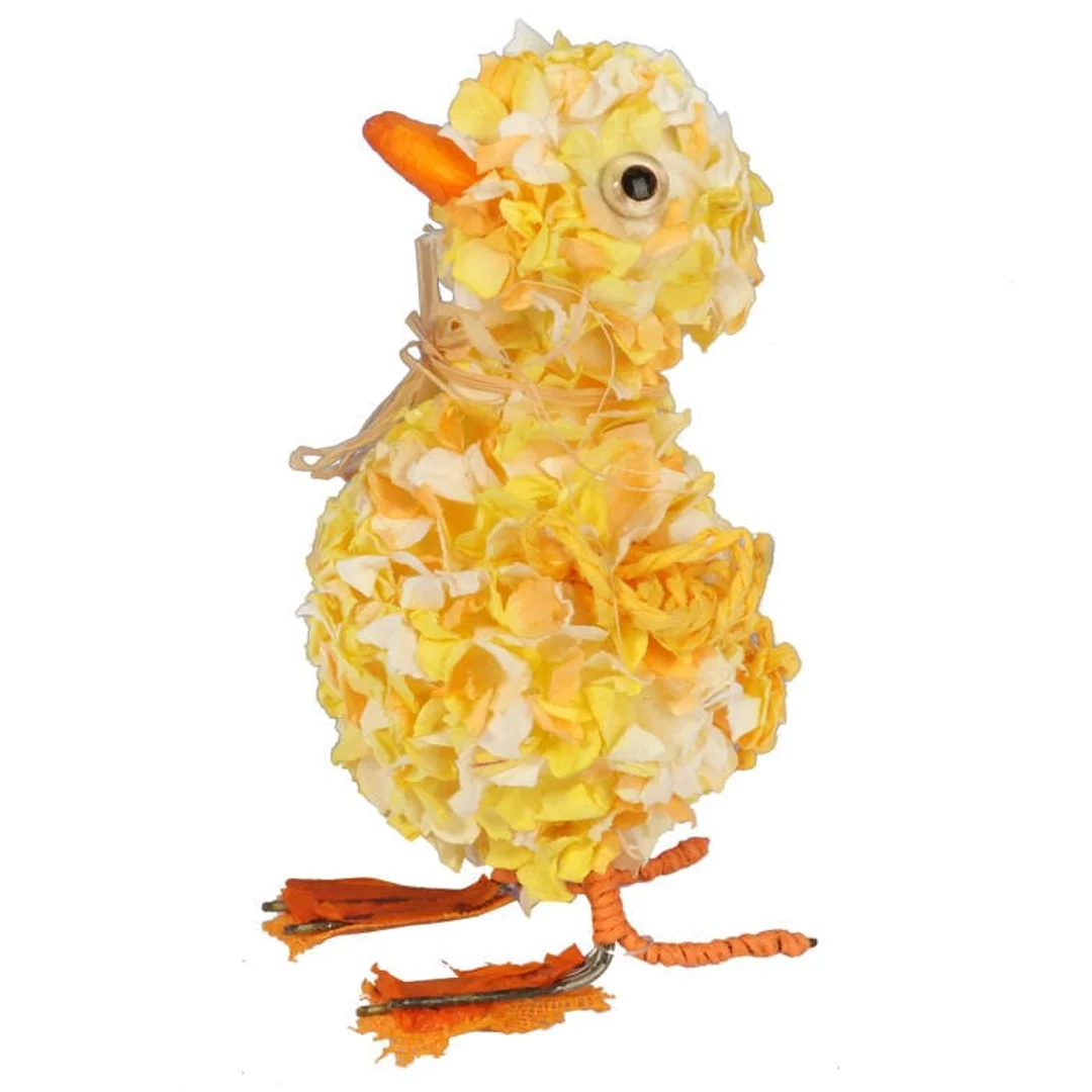 Pomarańczowa Dekoracja Wielkanocna - Figurka Papierowej Kaczuszki 14 cm