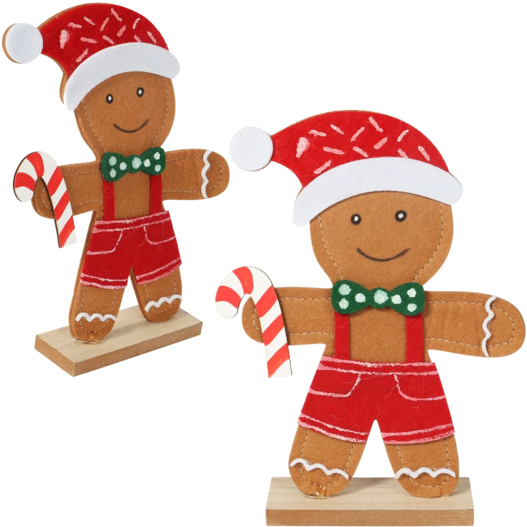 Świąteczna Figurka z Filcu Ciasteczkowy Ludzik PIERNIK 20 cm