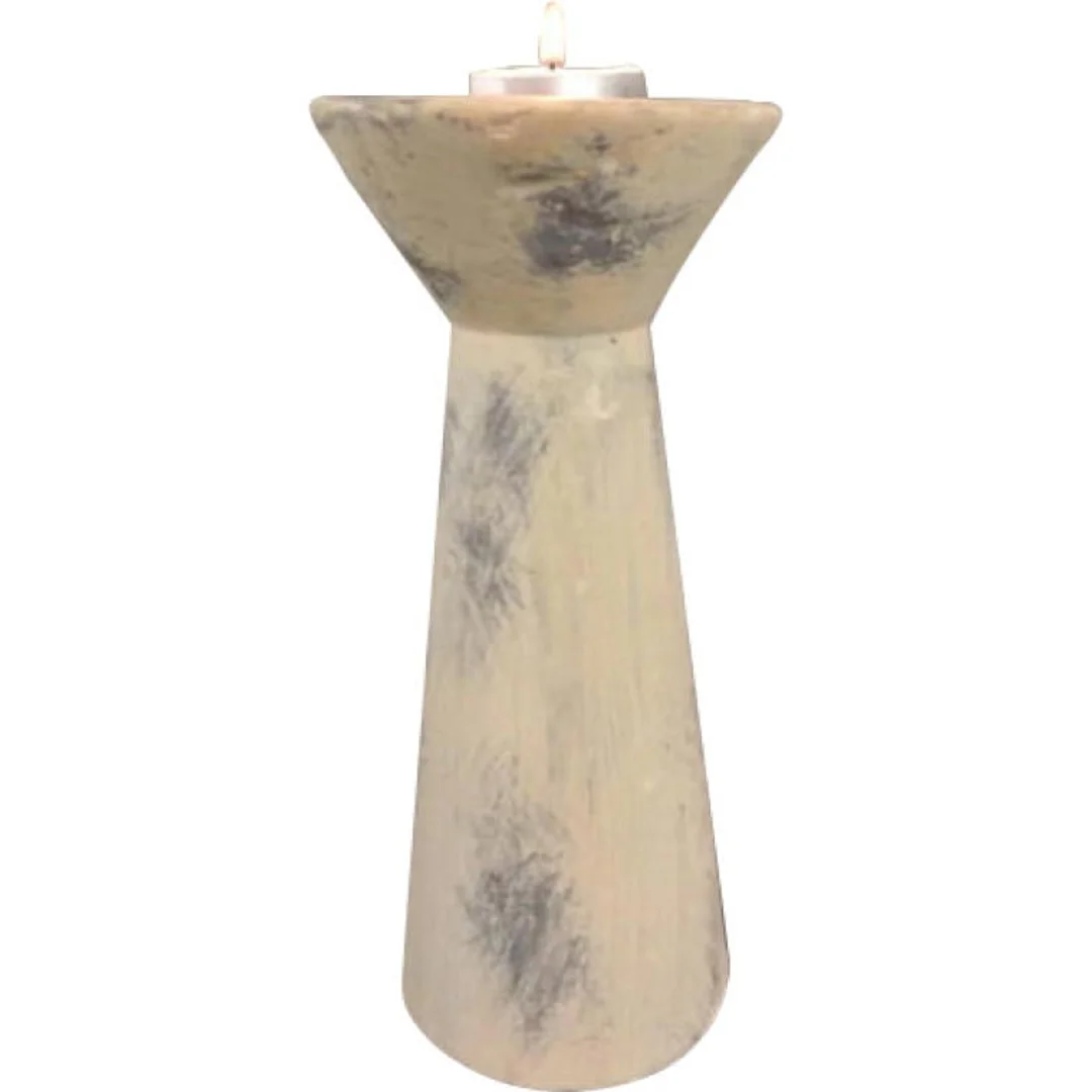 Świecznik Ceramiczny o Efekcie Starości 20x9 cm