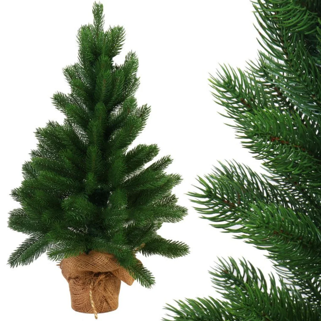 Sztuczna Choinka GOLIAT Filip z Podstawą, Wysokość 50 cm, Kolor Zielony, Wyprodukowana w Polsce