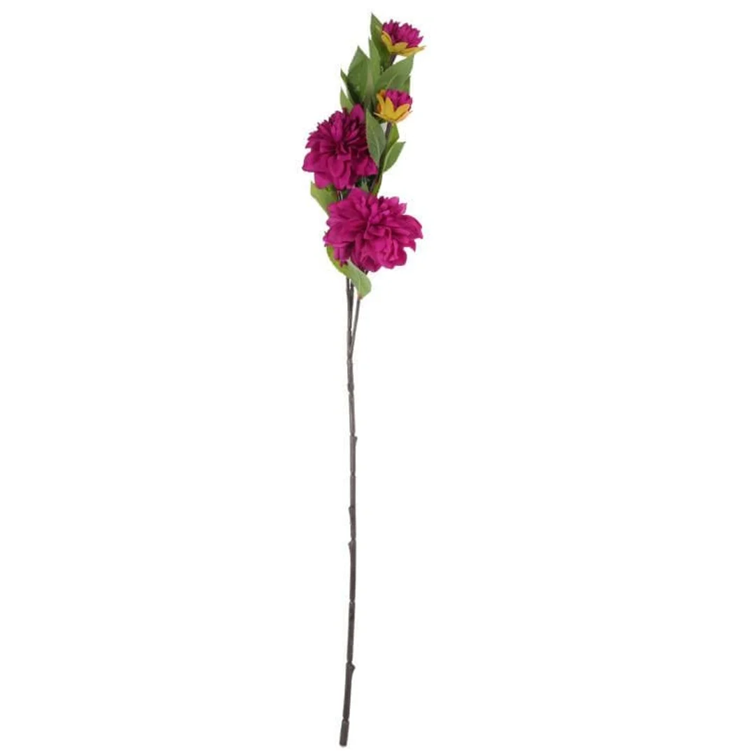 Sztuczna gałązka kwiatów Dalii w kolorze Fioletowa 93 cm