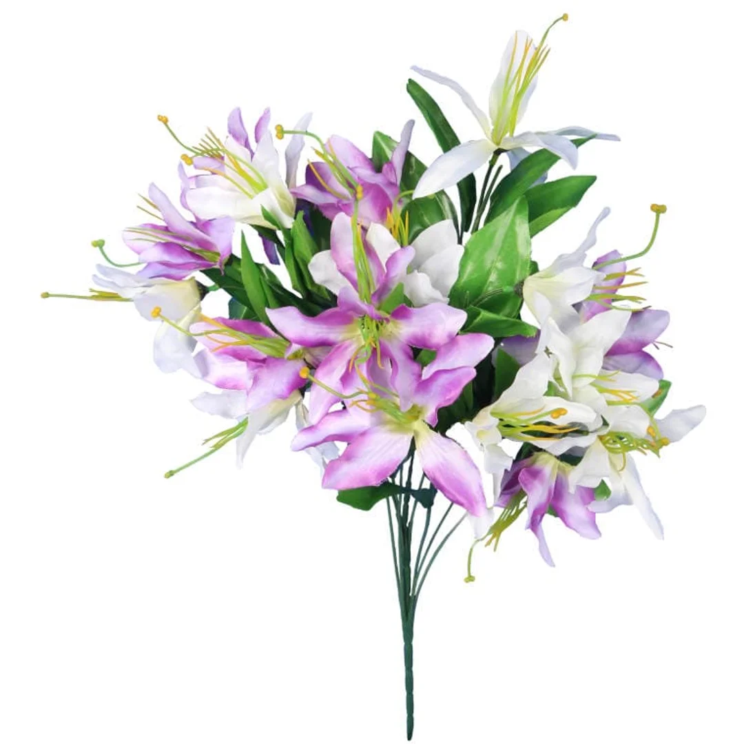 Sztuczne Clematisy Fioletowe - Bukiet 15 Sztuk, Wysokość 68 cm