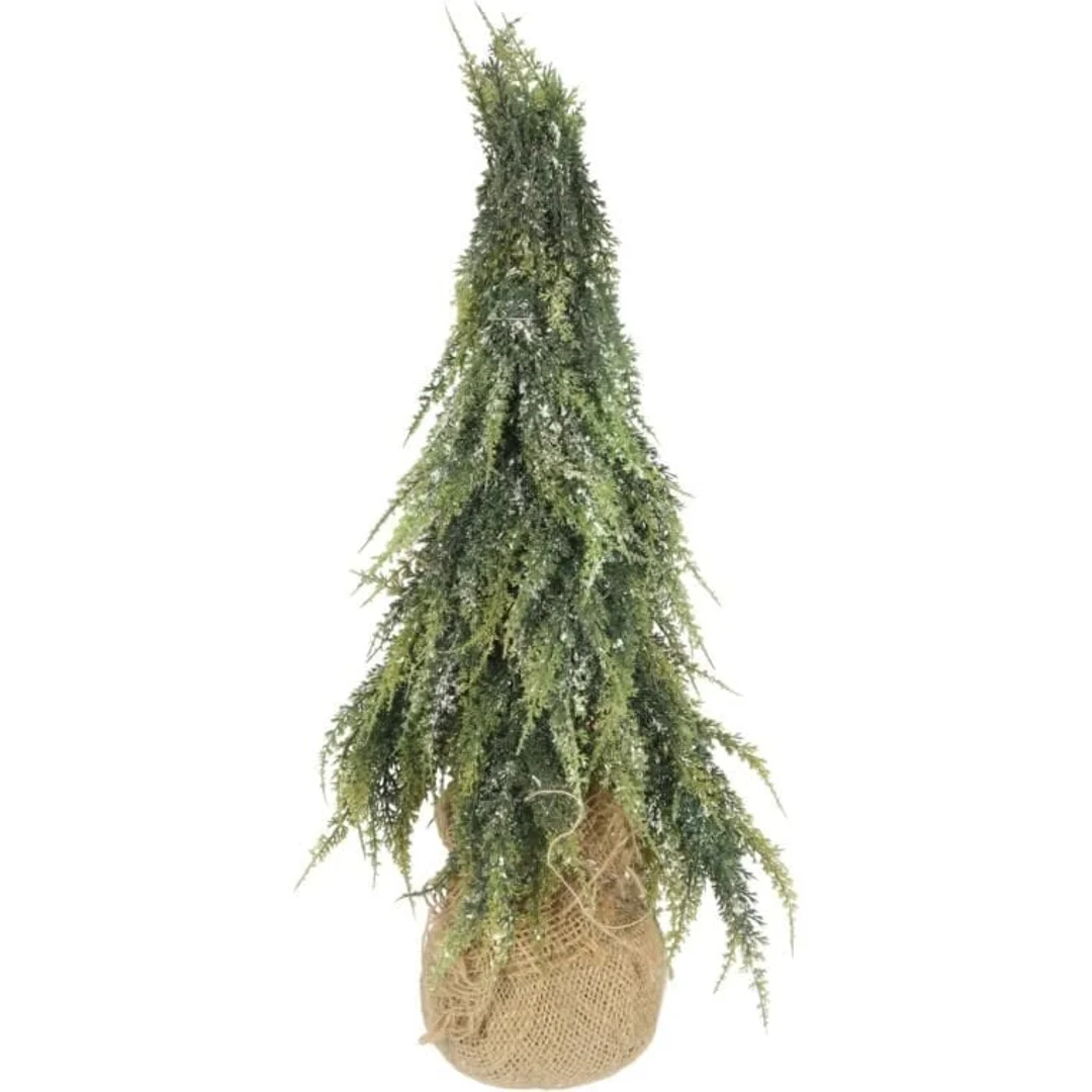 Sztuczne drzewko Choinka Ośnieżona W Jucie 50 CM