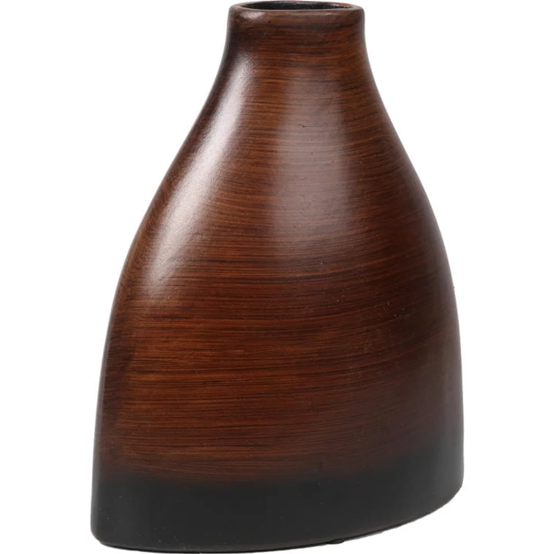 Wazon ceramiczny w kolorze brązowym 19x10x22 cm