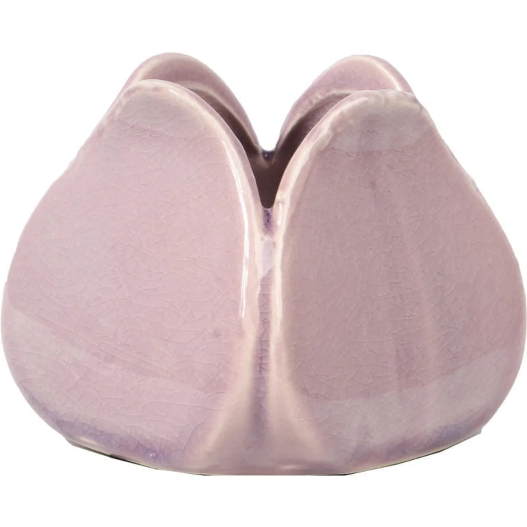 Wazonik ceramiczny w kształcie kwiatu wrzosowy 8x7 cm