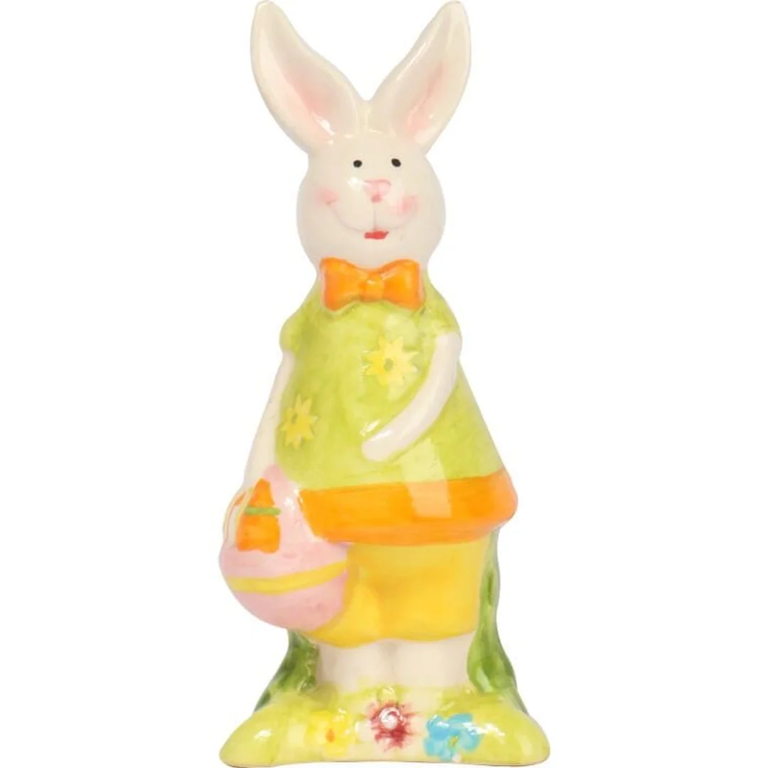 ZAJĄC CERAMICZNY FIGURKA ŻÓŁTA