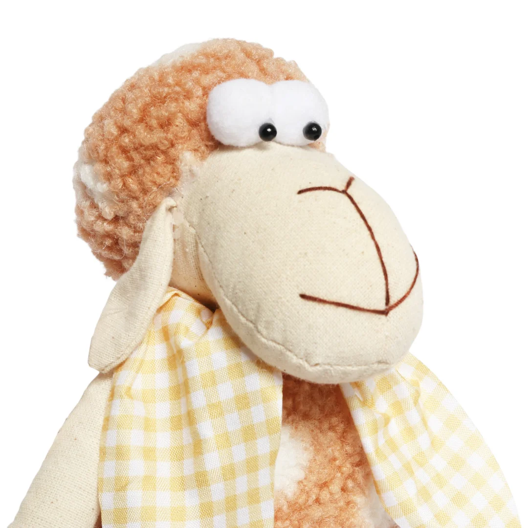 BARANEK OZDOBA Z MATERIAŁU OWIECZKA FOLKLOR WIELKANOC BRĄZOWY 30 CM — zdjęcie 2