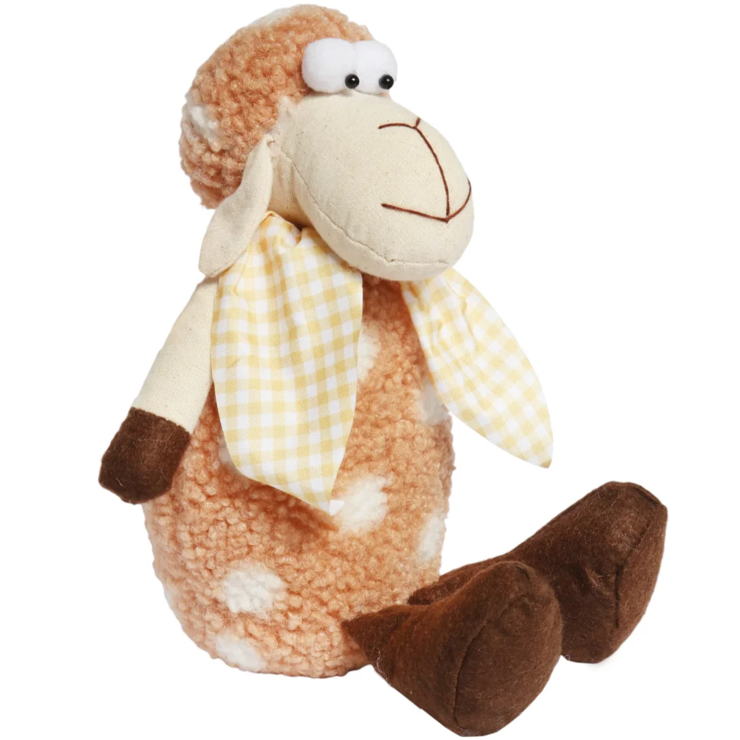 BARANEK OZDOBA Z MATERIAŁU OWIECZKA FOLKLOR WIELKANOC BRĄZOWY 30 CM — zdjęcie 3