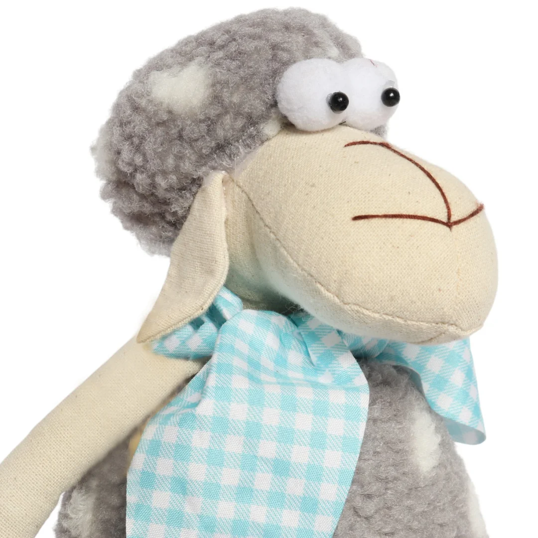 BARANEK OZDOBA Z MATERIAŁU OWIECZKA FOLKLOR WIELKANOC NIEBIESKI 30 CM — zdjęcie 2