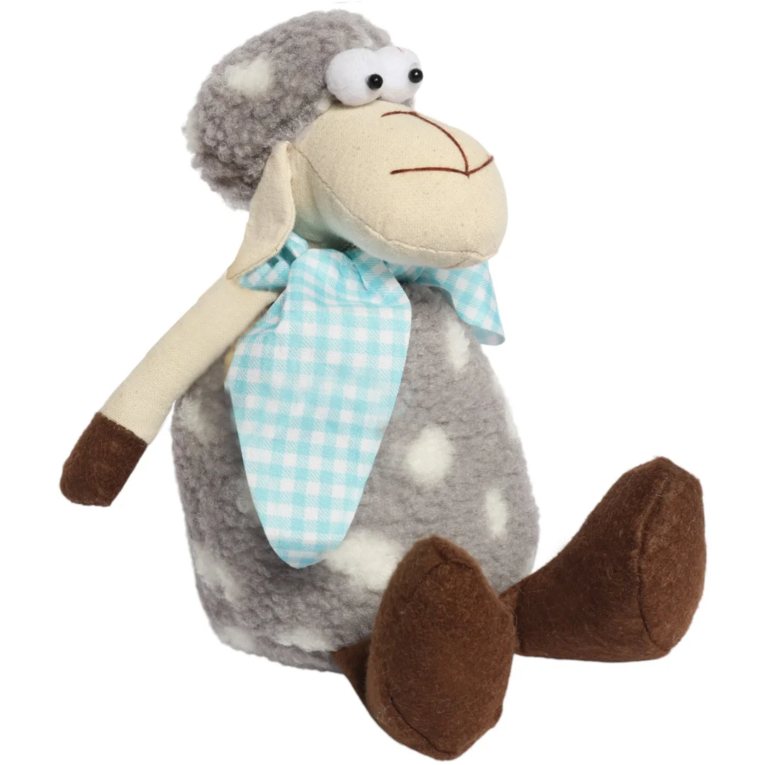 BARANEK OZDOBA Z MATERIAŁU OWIECZKA FOLKLOR WIELKANOC NIEBIESKI 30 CM — zdjęcie 3