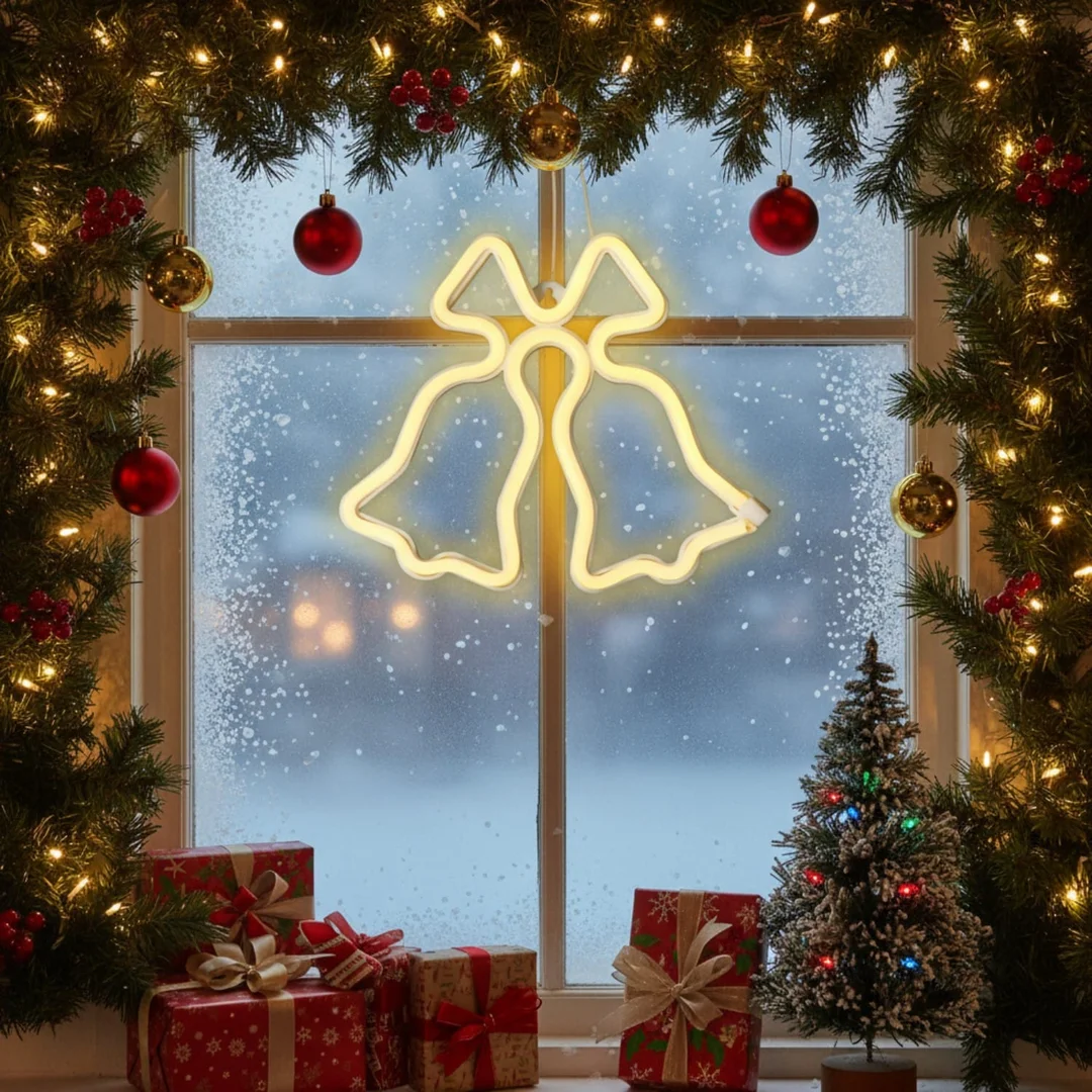 BOŻONARODZENIOWA DEKORACJA ŚWIETLNA LED - NEON DZWONKI 23 CM — zdjęcie 9