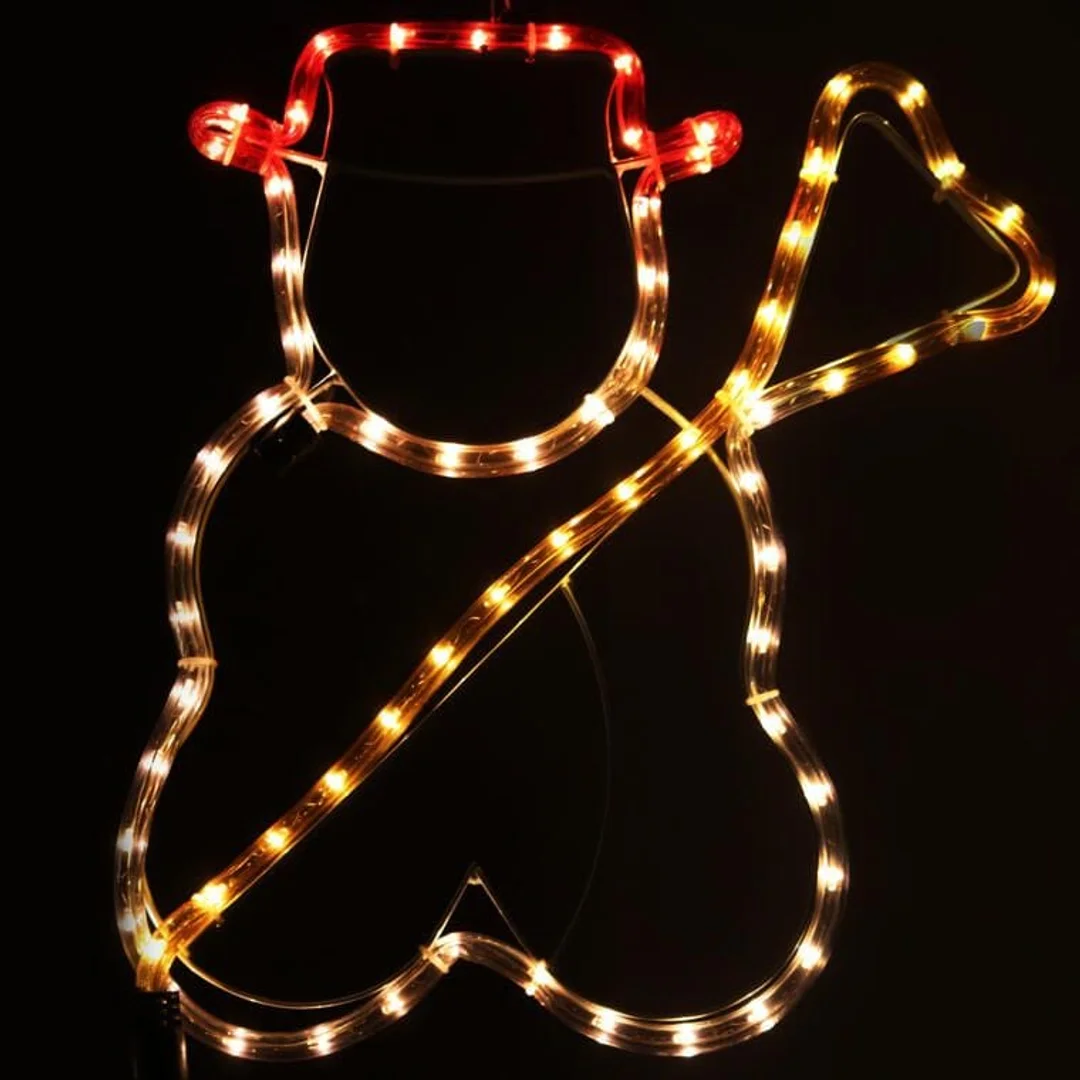 BOŻONARODZENIOWA DEKORACJA Z WĘŻA ŚWIETLNEGO LED- BAŁWAN 35 CM — zdjęcie 3