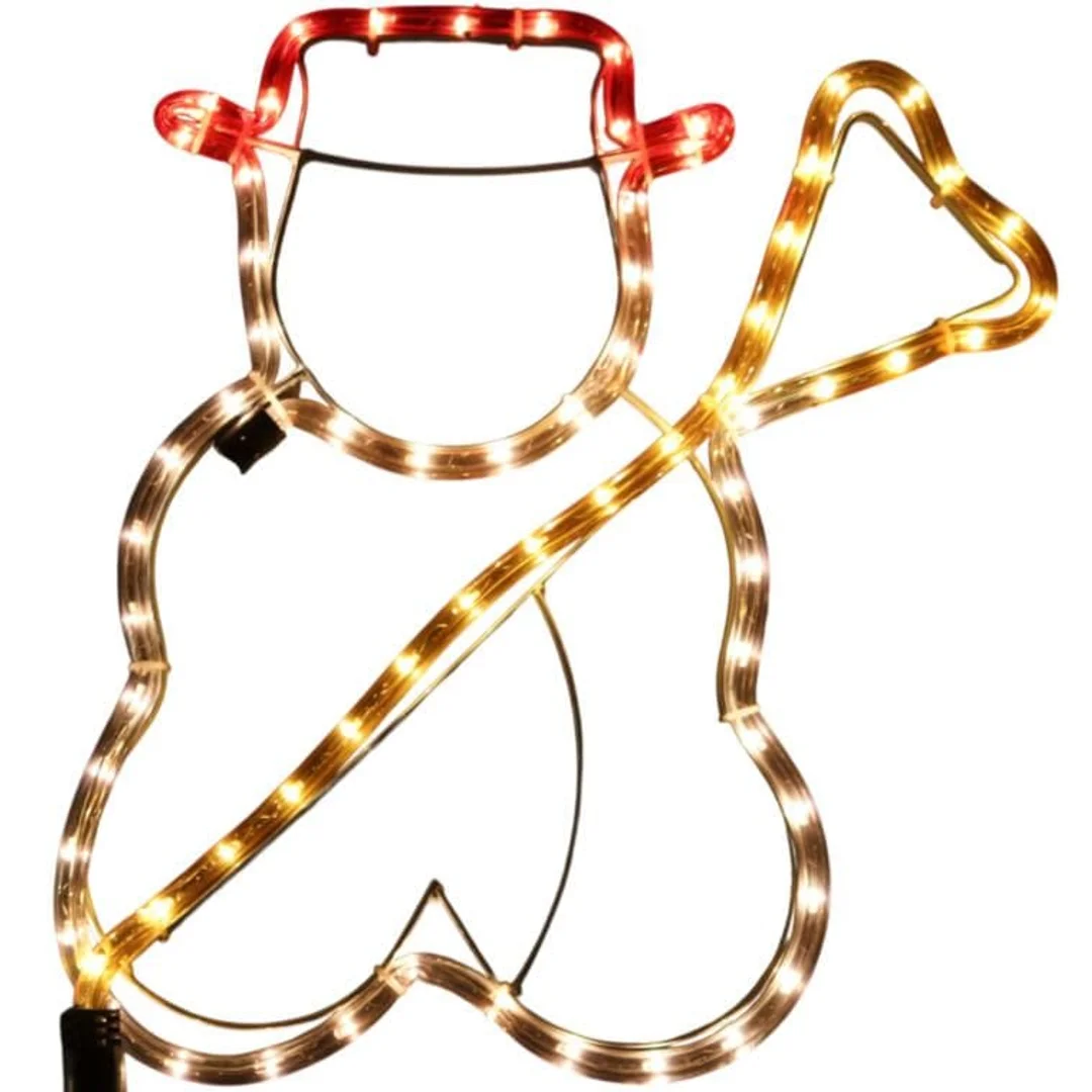 BOŻONARODZENIOWA DEKORACJA Z WĘŻA ŚWIETLNEGO LED- BAŁWAN 35 CM — zdjęcie 4
