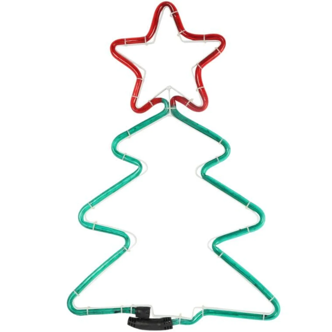 BOŻONARODZENIOWA DEKORACJA Z WĘŻA ŚWIETLNEGO LED- CHOINKA 50 CM — zdjęcie 2