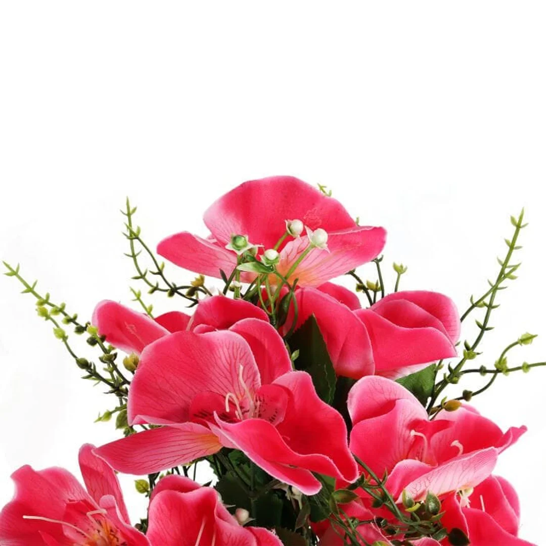 Bukiet 10 Sztucznych Orchidei w Kolorze Różowym, 45 cm — zdjęcie 2