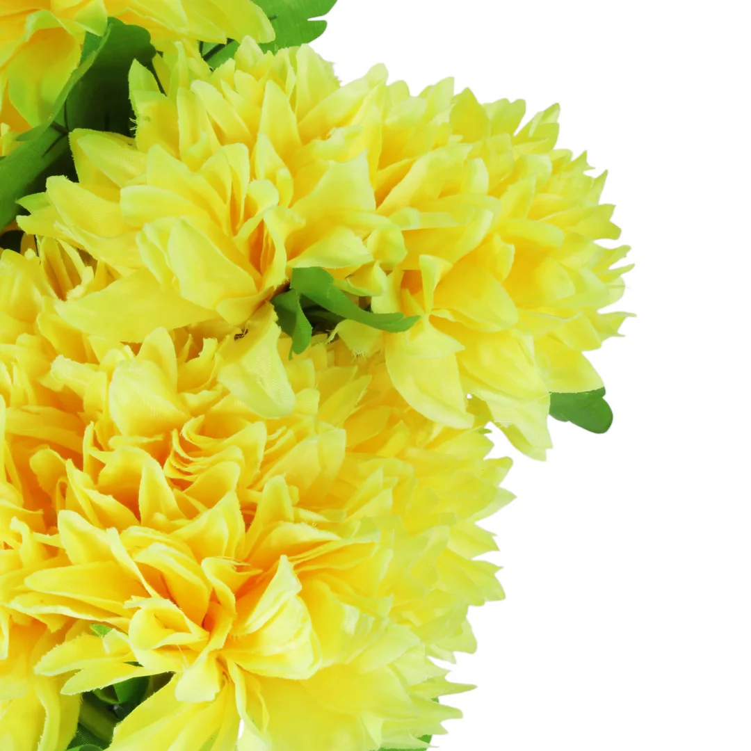 Bukiet 12 chryzantem kolor żółty 62 cm — zdjęcie 3