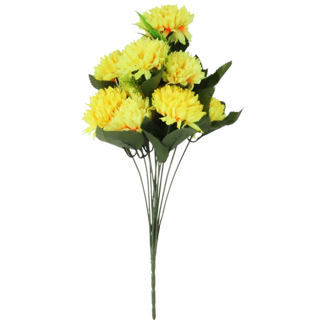 Bukiet 12 chryzantem z dodatkami kolor pomarańczowy 42 cm — zdjęcie 12