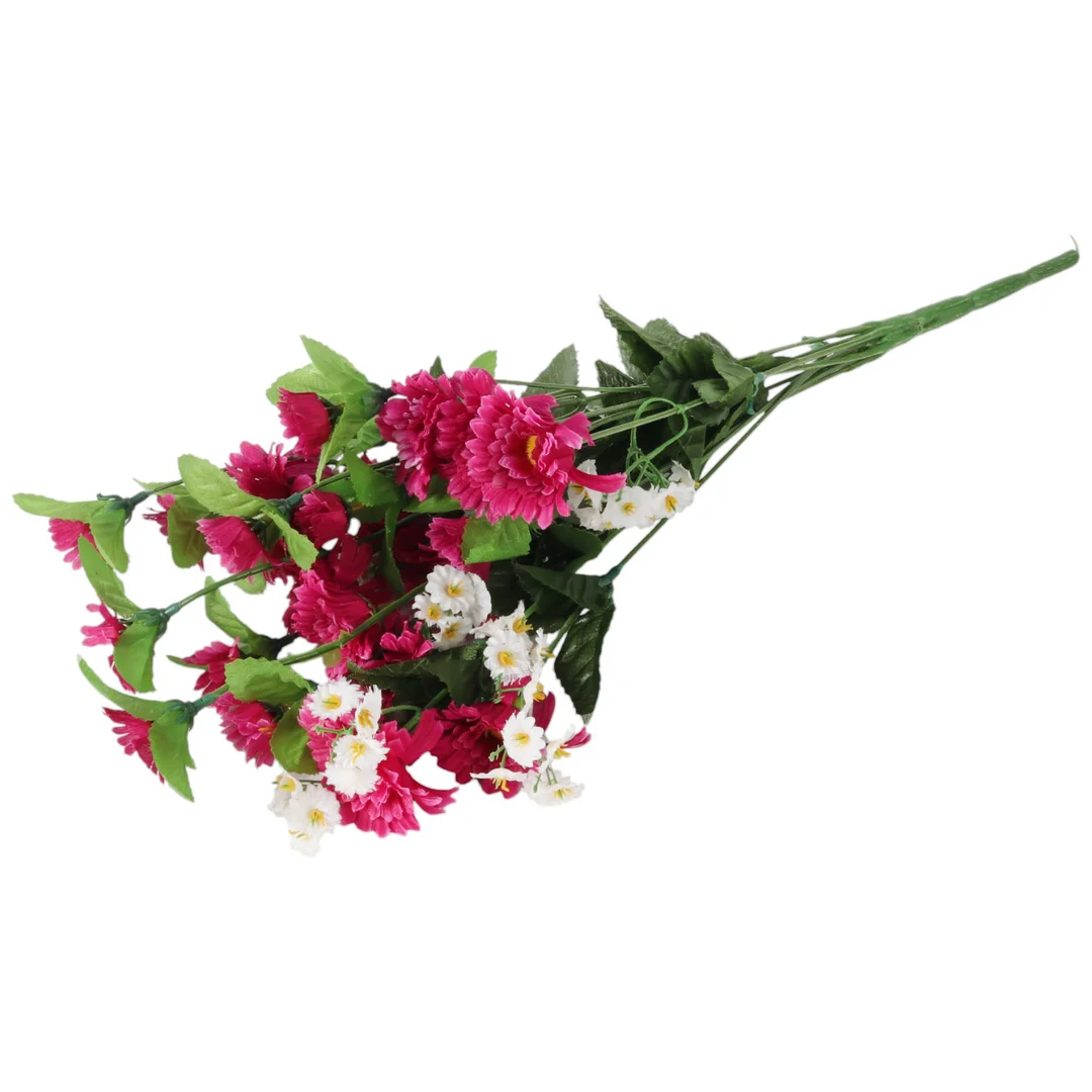 BUKIET 12 GAŁĄZEK MARGARETEK 45 cm kolor różowo-biały — zdjęcie 4