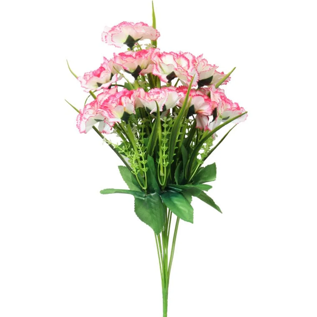 BUKIEt 12 JASNO-RÓŻOWYCH GOŹDZIKÓW WIELKOŚCI 45 CM — zdjęcie 2
