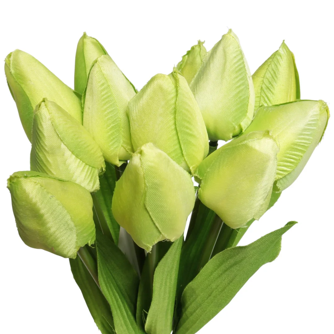 Bukiet 12 TULIPANÓW W PĘCZKU Z RAFIĄ 32 cm jasno różowe — zdjęcie 7